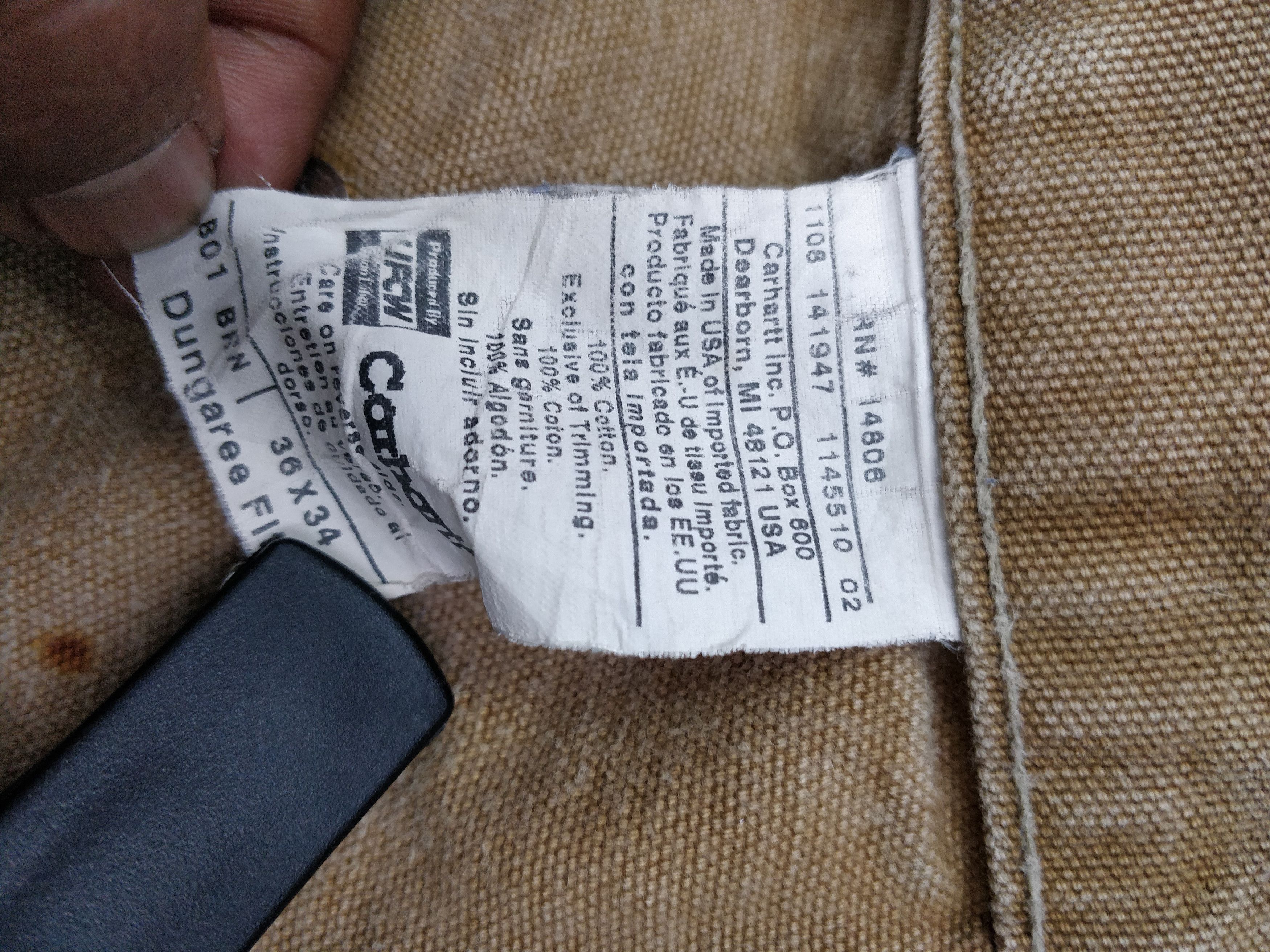 Carhartt #1324 Carhatt 90' Carpenter Double Knee Pants vintage Size US 36 / EU 52 - 9 Thumbnail