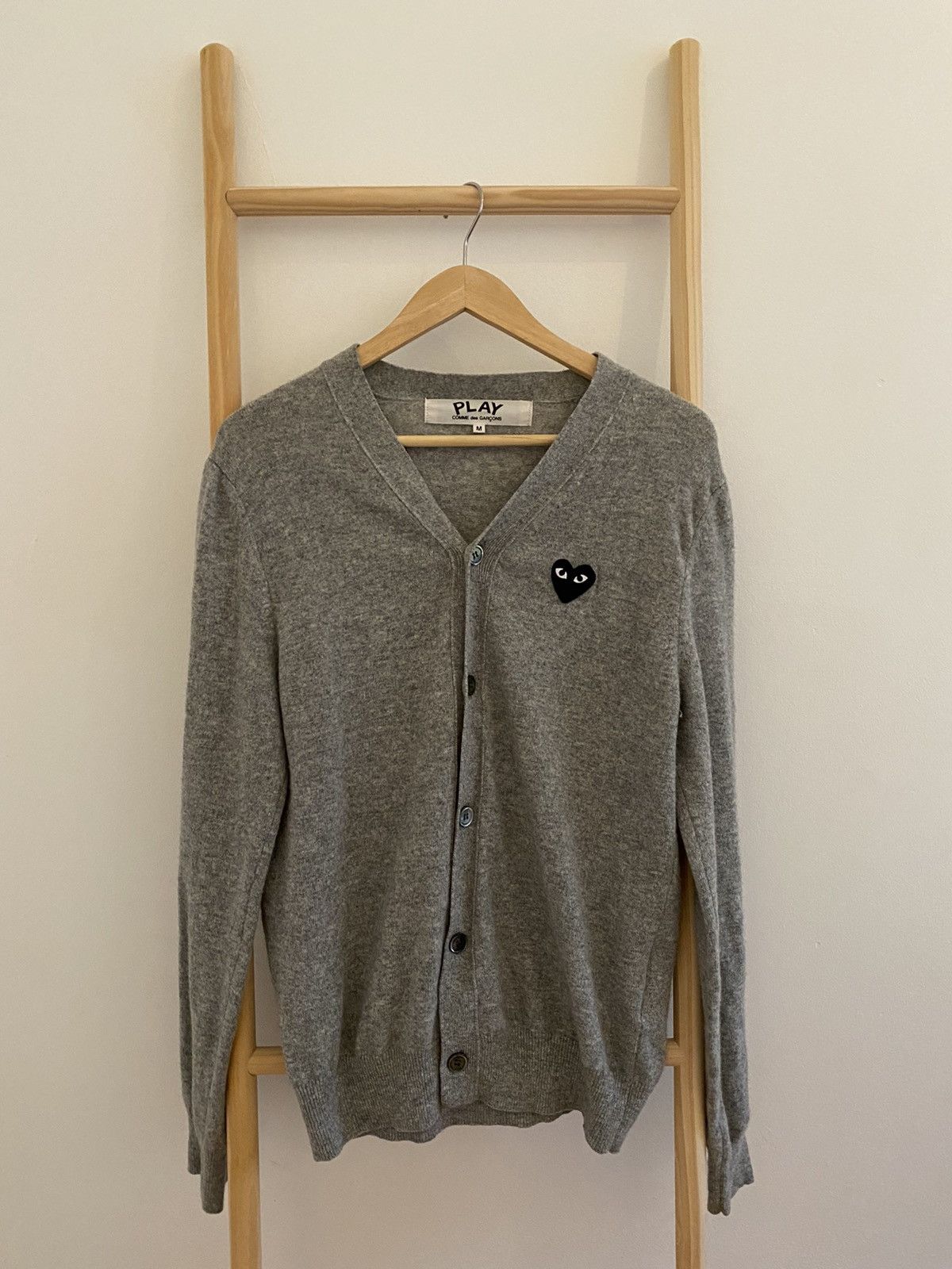 Comme des Garcons PLAY Wool Knit Cardigan Sweater Size US M / EU 48-50 / 2 - 1 Thumbnail