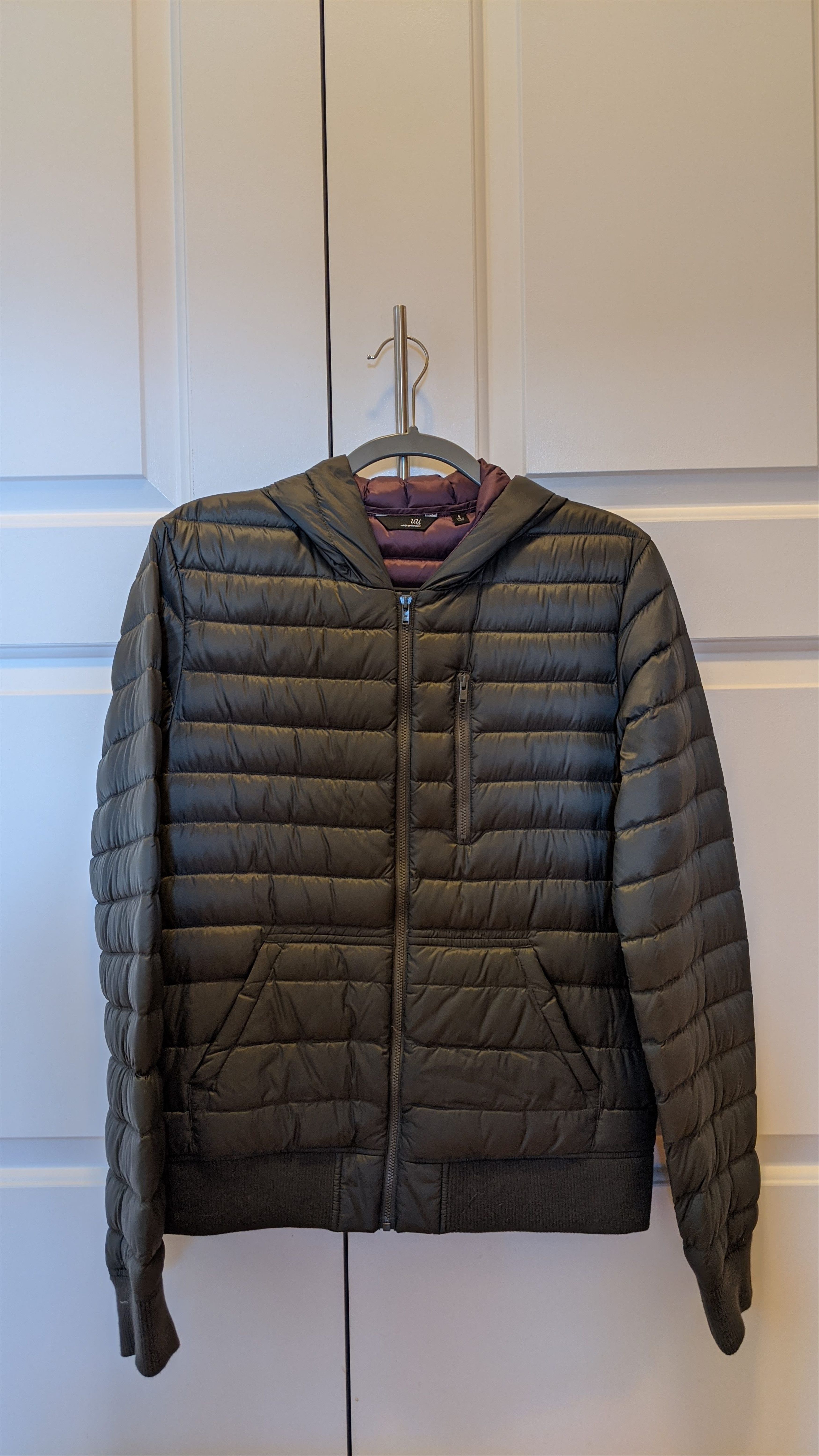 image of Undercover x Uniqlo Ultralight Hooded Jacket in Dark Grey, Men's (Size Small)