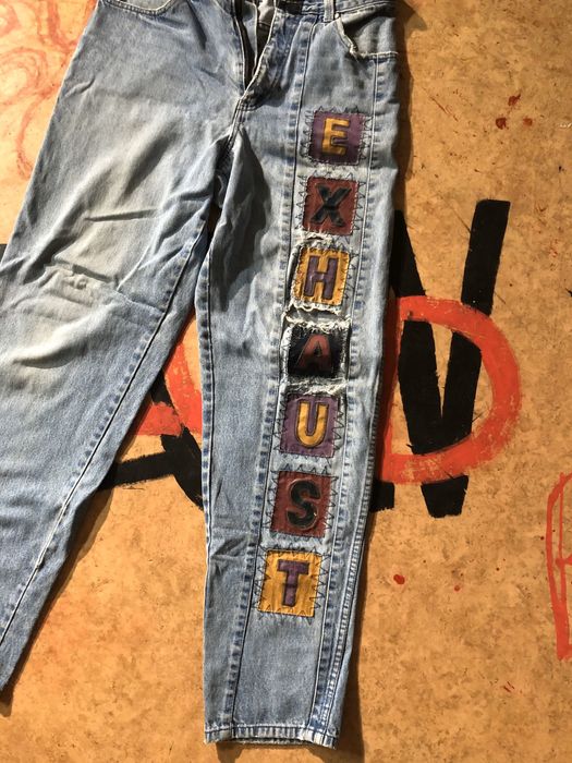 Vintage Vintage Exhaust Denim Jeans 90s Patchwork Grailed