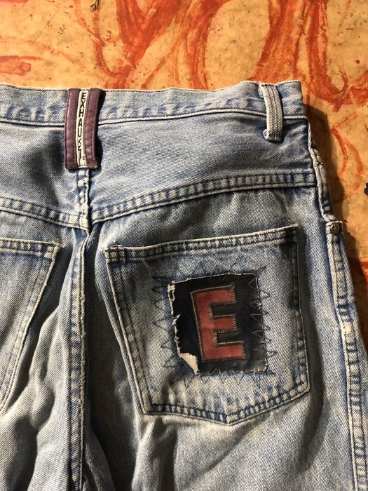 Vintage Vintage Exhaust Denim Jeans 90s Patchwork Grailed