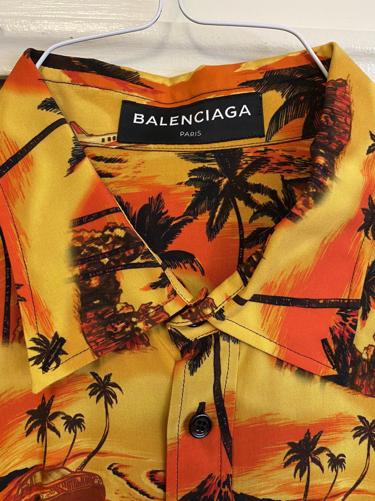 Balenciaga hawaiian shirt clearance