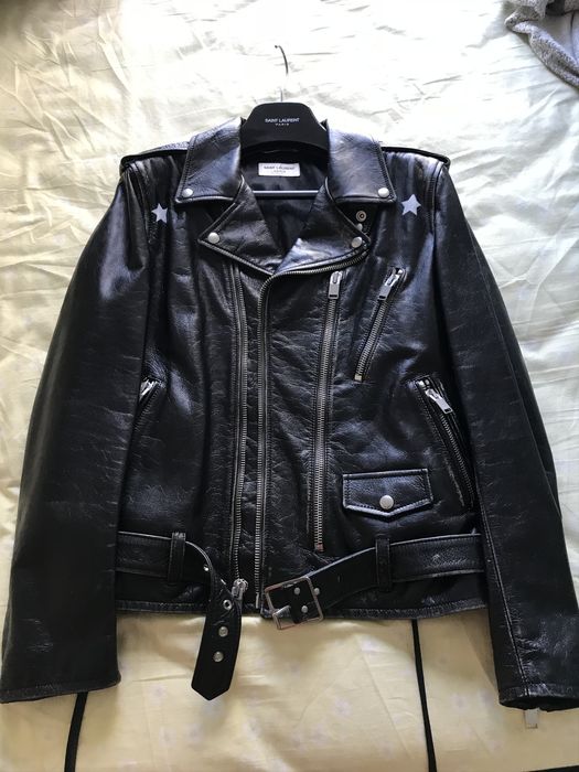 Saint laurent l17 leather on sale jacket