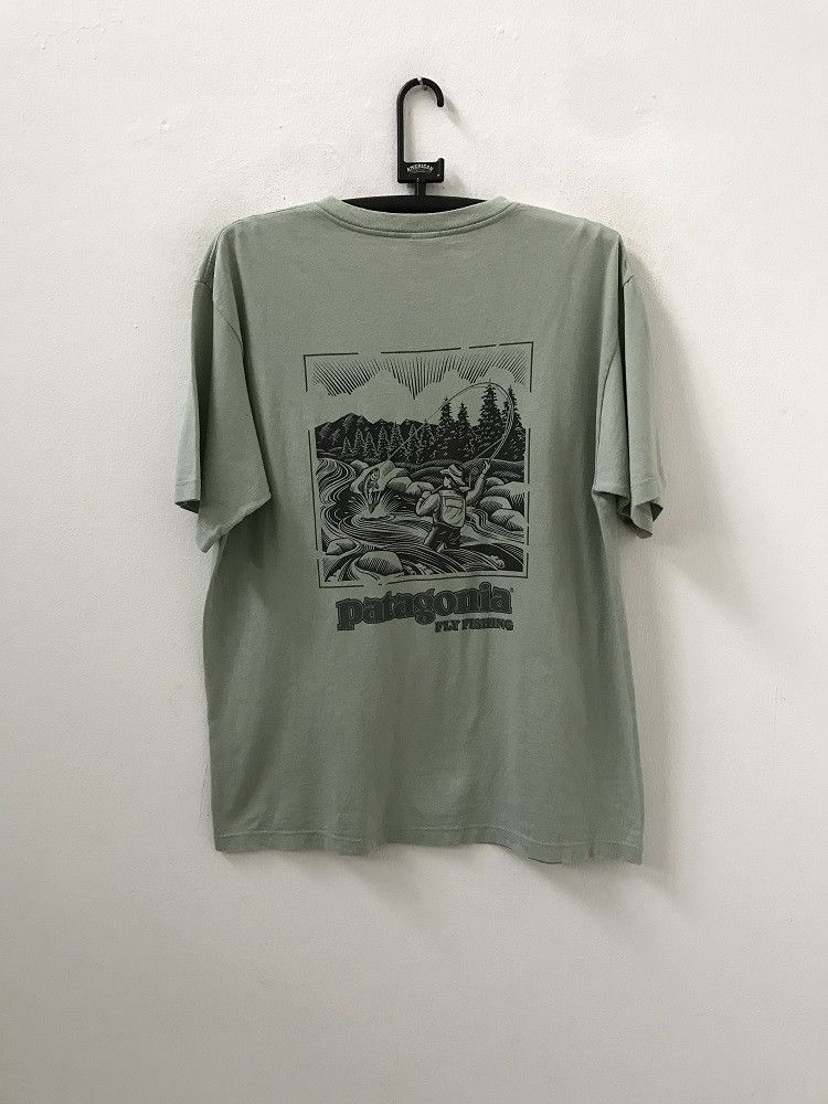Vintage VTG Patagonia Usa Organic Cotton Fly Fishing t Shirt