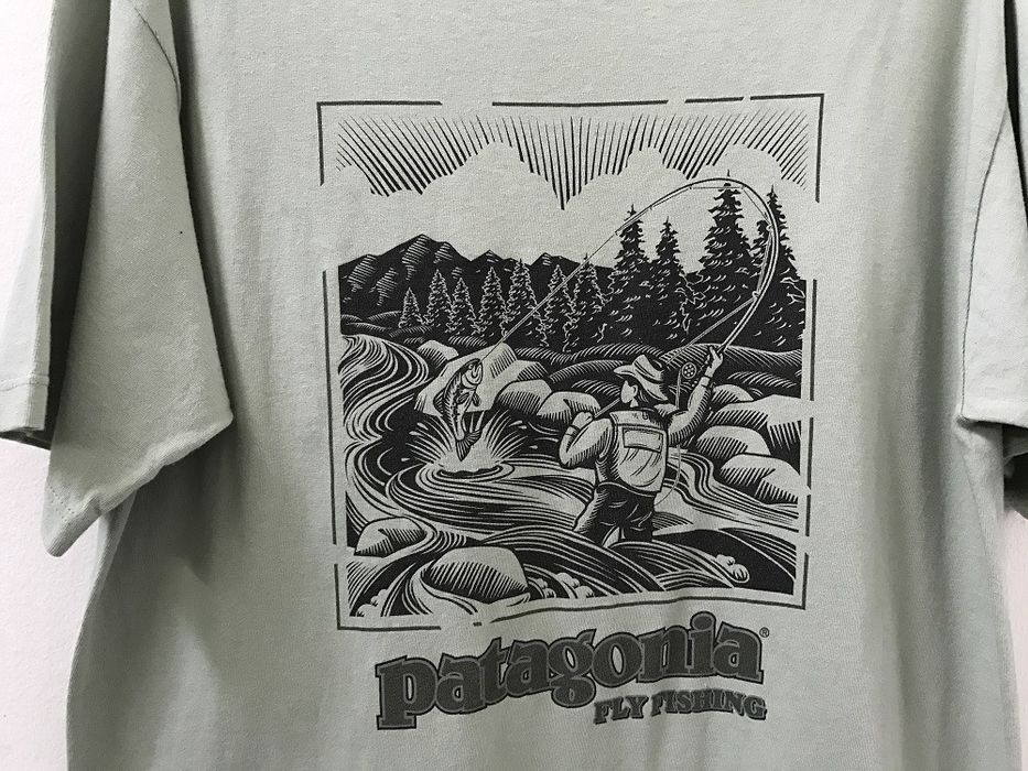 Vintage VTG Patagonia Usa Organic Cotton Fly Fishing t Shirt | Grailed