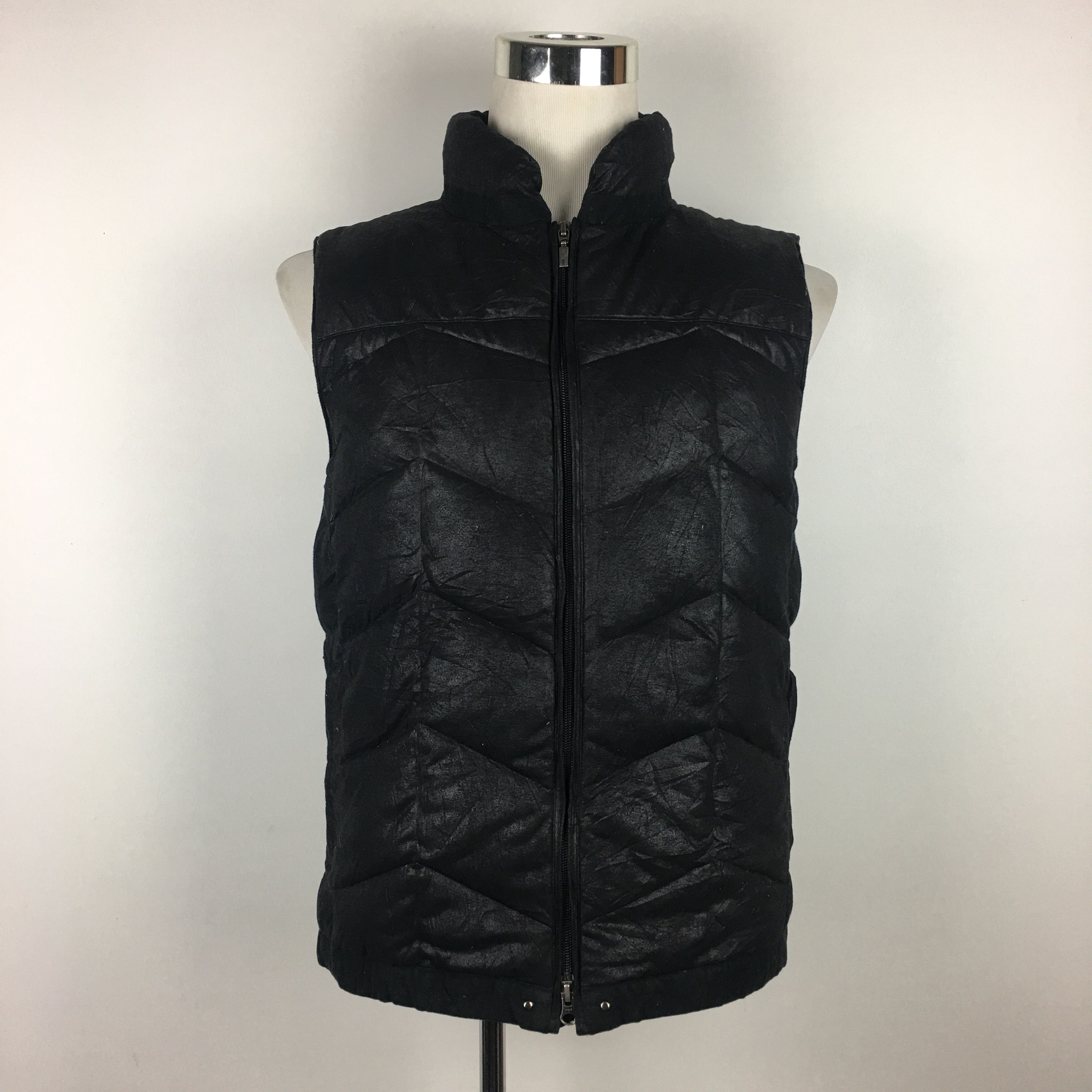 Lanvin Lanvin en Bleu Puffer Down Vest Jacket Waxed Black Japan Size US S / EU 44-46 / 1 - 1 Thumbnail