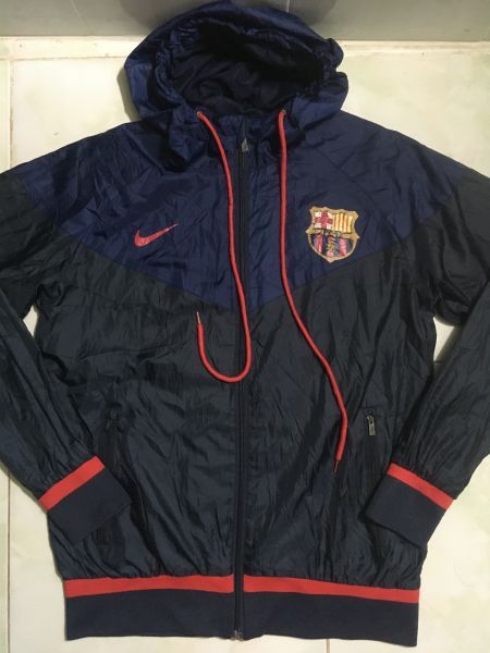 Nike F.C. Barcelona zip-up hooded windbreaker jacket Outerwear