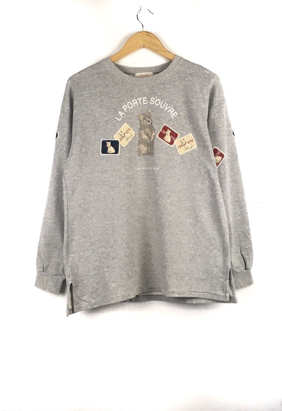 Vintage Vintage Loustic Dog Patches Medium Size Sweatshirt Size US M / EU 48-50 / 2 - 1 Thumbnail