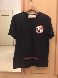 Off white t shirt best sale global warming