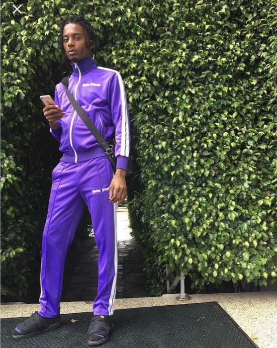 Palm Angels Rare Purple and White Classic Trackpants Playboi Carti