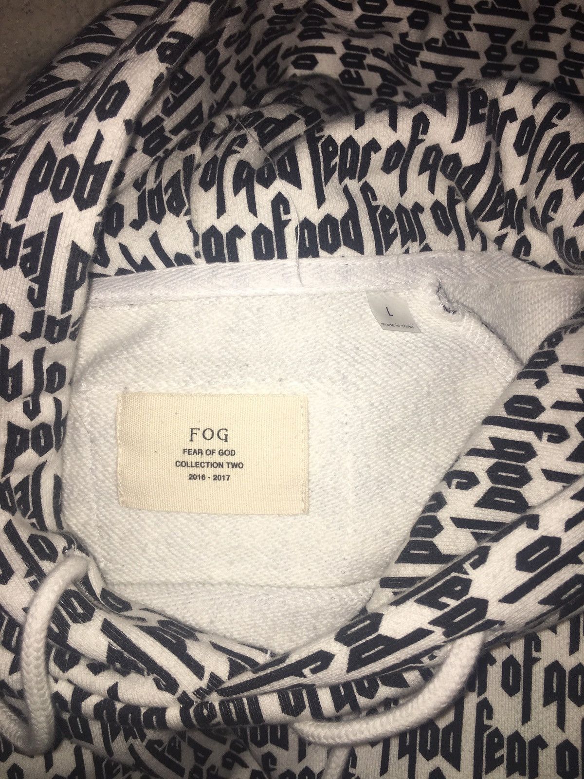 Fear of God Collection Two All Over Print Repeat Hoodie Grailed