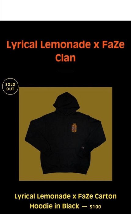 lyrical lemonade faze hoodie stockx