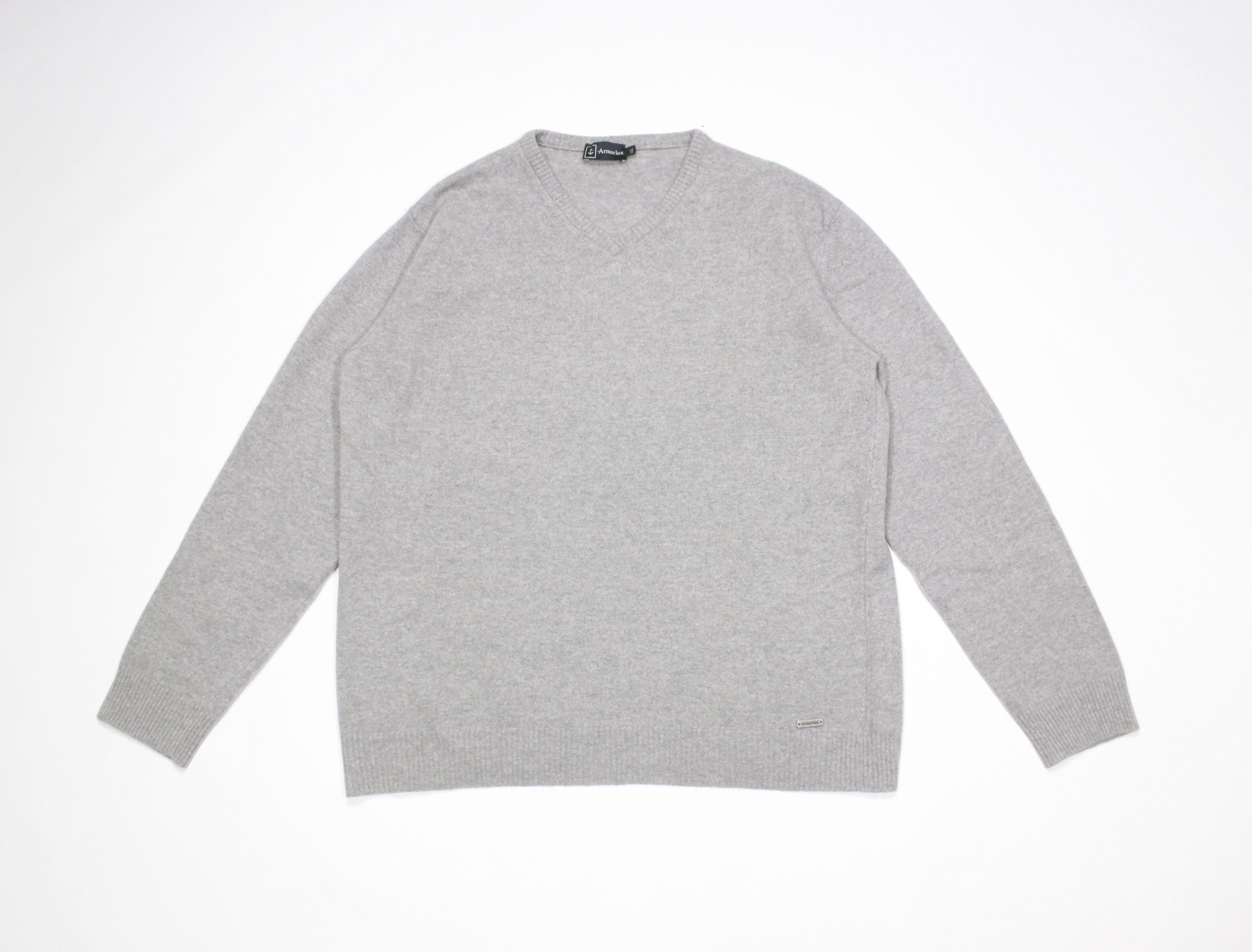 Armor-Lux Wool Logo Grey Sweater Size US XL / EU 56 / 4 - 1 Thumbnail