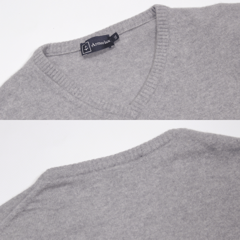 Armor-Lux Wool Logo Grey Sweater Size US XL / EU 56 / 4 - 6 Thumbnail