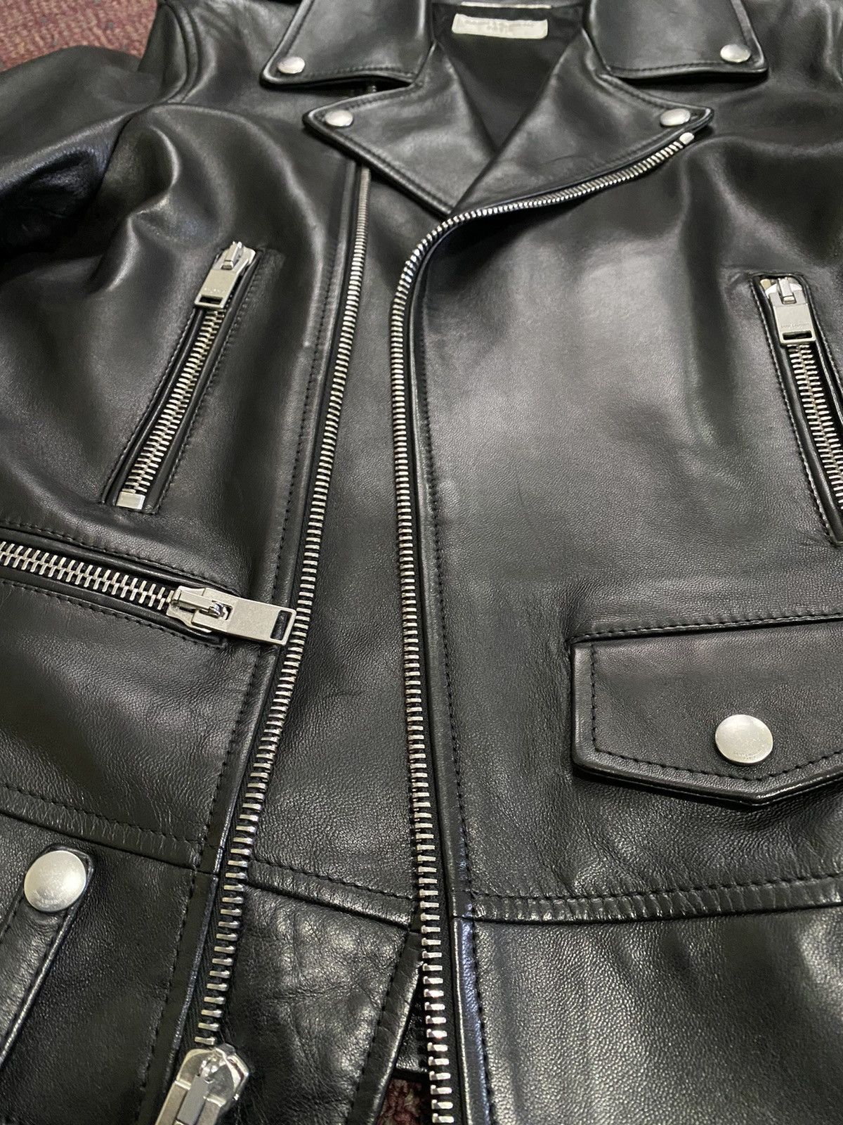 Saint Laurent Paris Saint Laurent L01 Lambskin Motorcycle Jacket Size US S / EU 44-46 / 1 - 5 Thumbnail