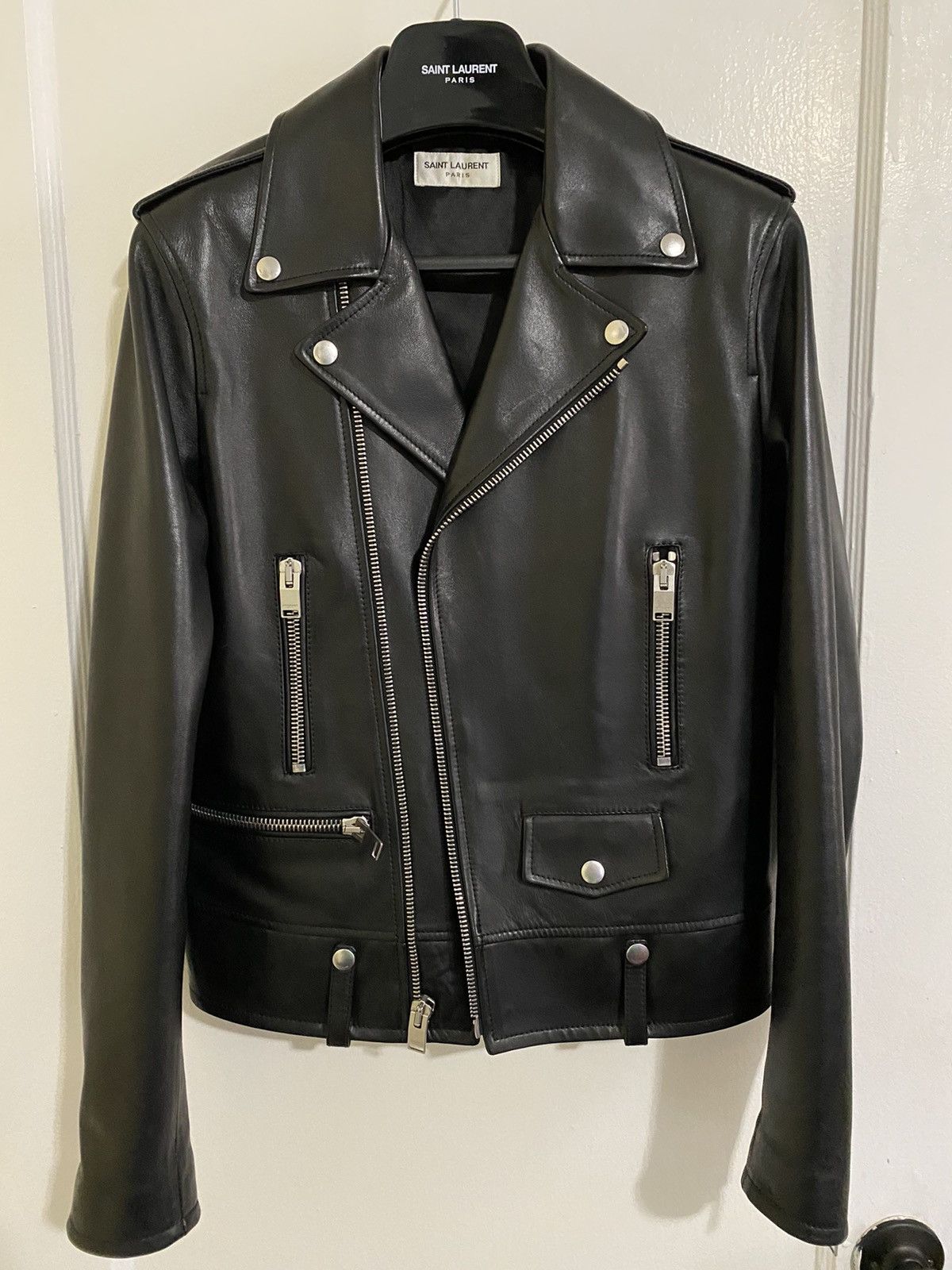 Saint Laurent Paris Saint Laurent L01 Lambskin Motorcycle Jacket Size US S / EU 44-46 / 1 - 1 Thumbnail