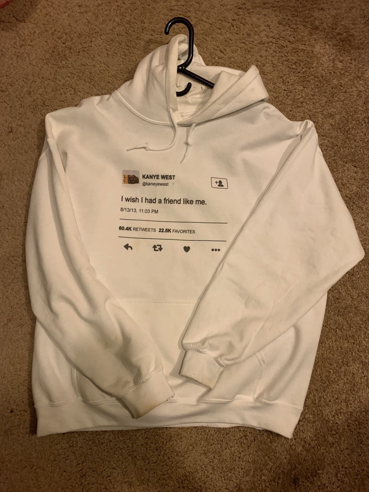 Kanye west hoodie i wish i had a friend like me on sale