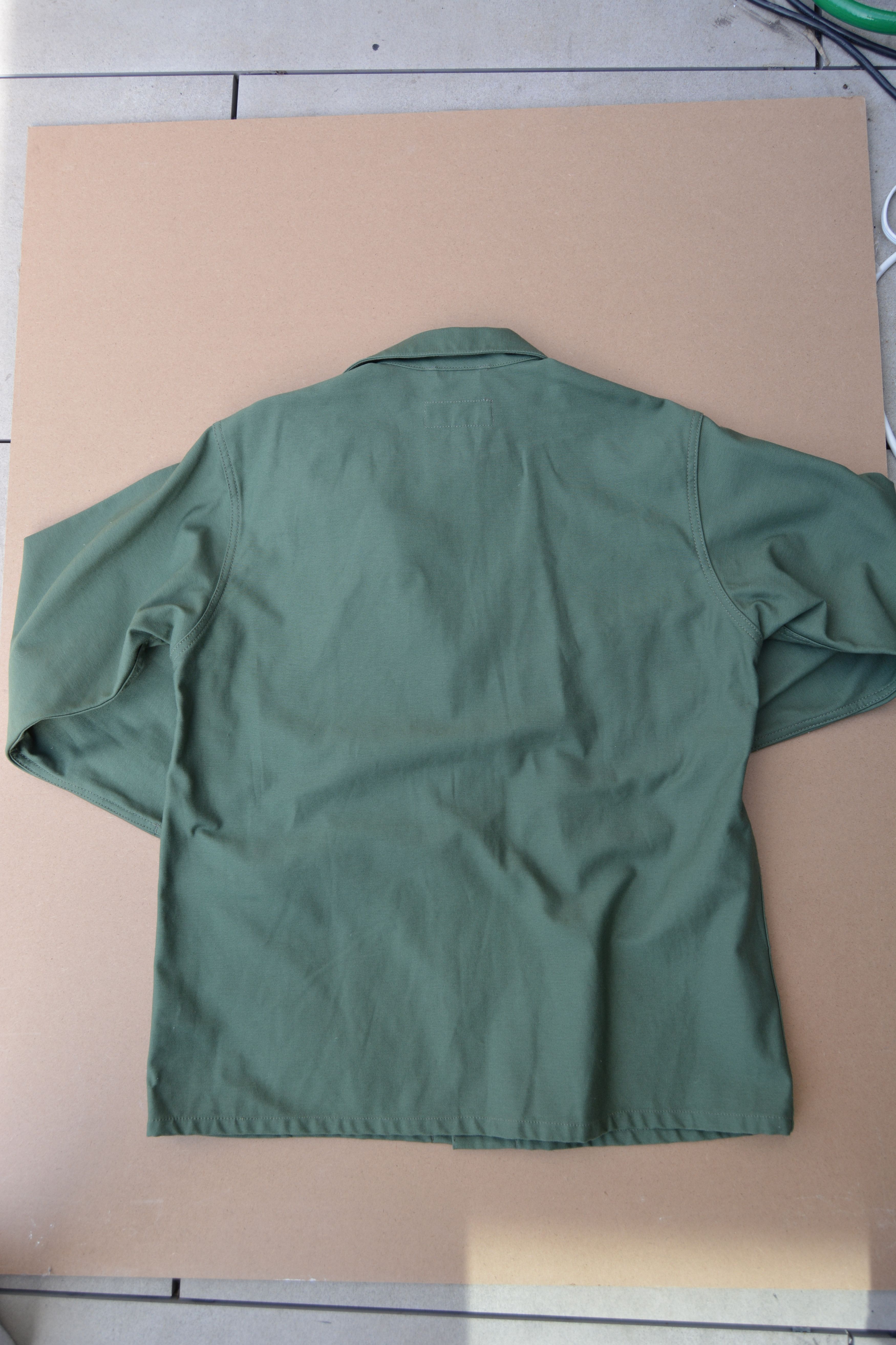 Engineered Garments Workaday Olive Reversed Sateen Utility Jacket Size US M / EU 48-50 / 2 - 2 Thumbnail