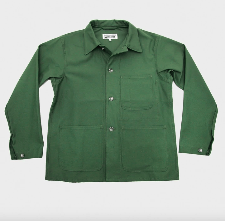 Engineered Garments Workaday Olive Reversed Sateen Utility Jacket Size US M / EU 48-50 / 2 - 1 Thumbnail