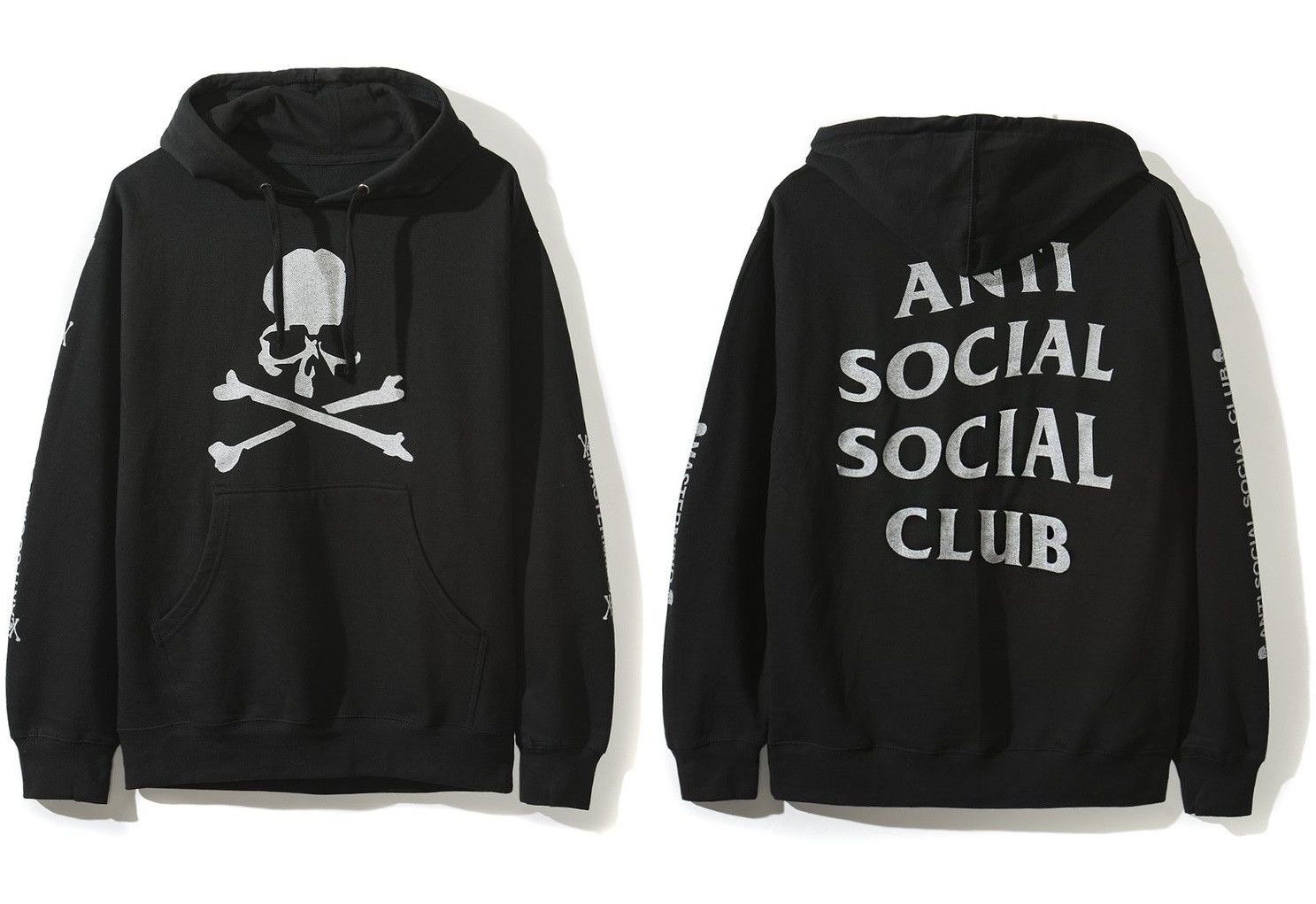 Anti Social Social Club Mastermind Japan DS Mastermind X ASSC 3M Reflective Black Hoodie in hand Grailed