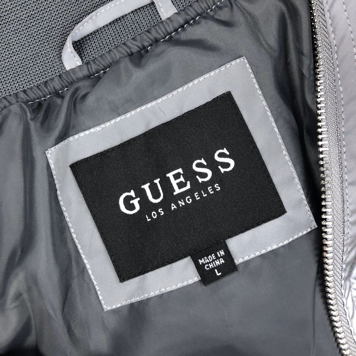 Guess fashion reflective bomber jacket