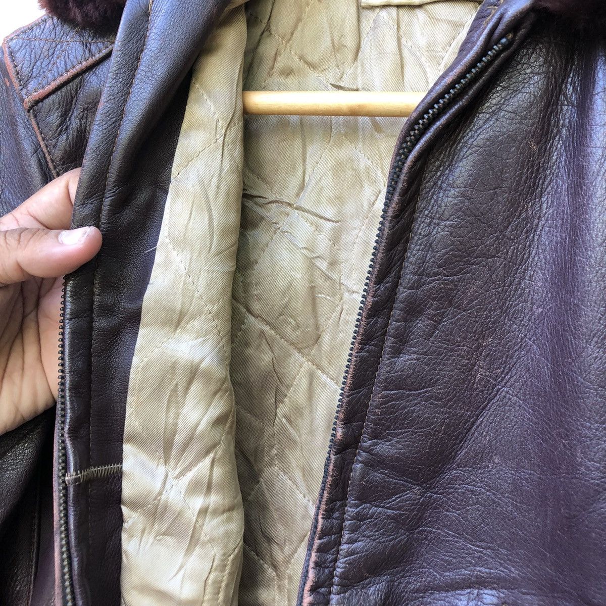 Avirex × Vintage Vintage Sienna By Silton Leather Bomber Jacket Size US S / EU 44-46 / 1 - 7 Thumbnail