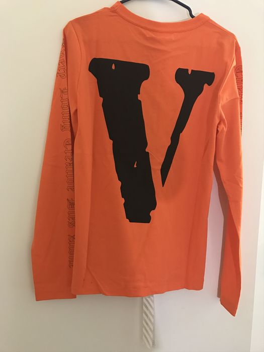 Vlone x off outlet white long sleeve