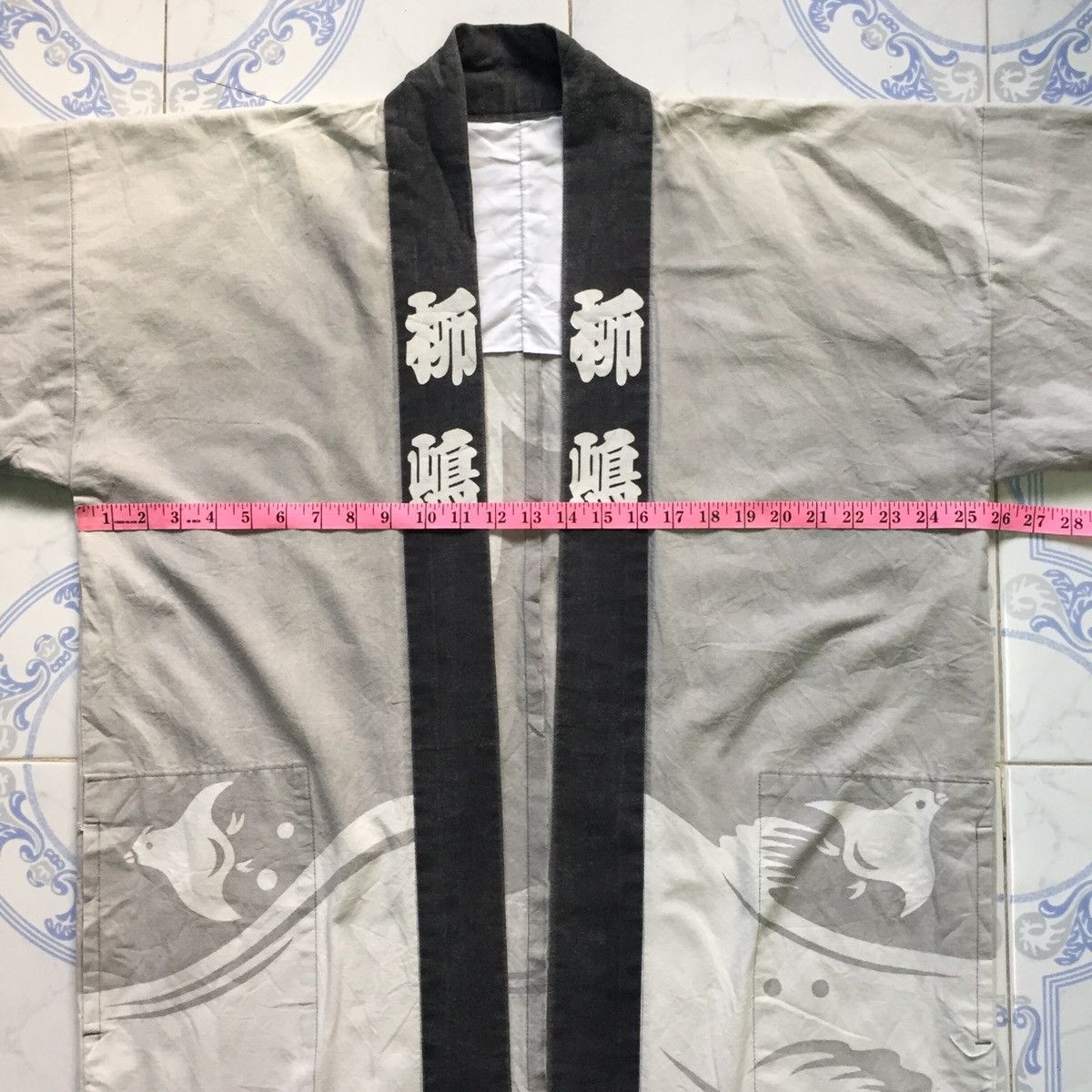 Japanese Brand Art Bird On The Wave Big Wording Japanese Kimono Size US XL / EU 56 / 4 - 24 Thumbnail
