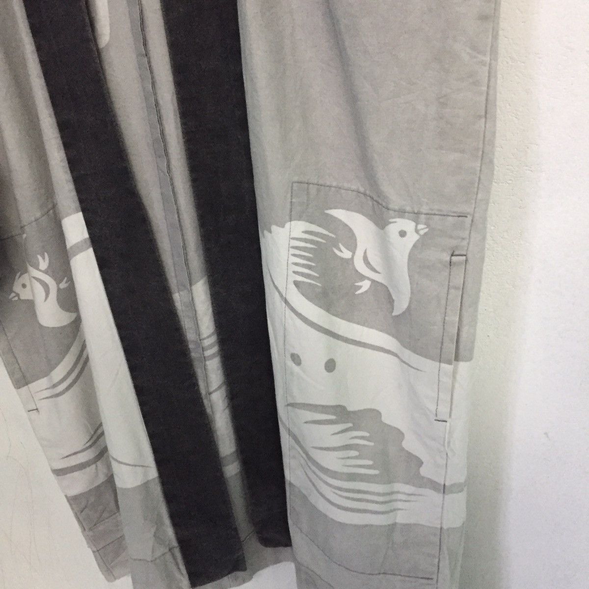 Japanese Brand Art Bird On The Wave Big Wording Japanese Kimono Size US XL / EU 56 / 4 - 18 Thumbnail