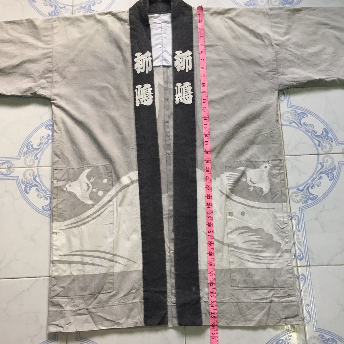 Japanese Brand Art Bird On The Wave Big Wording Japanese Kimono Size US XL / EU 56 / 4 - 23 Thumbnail