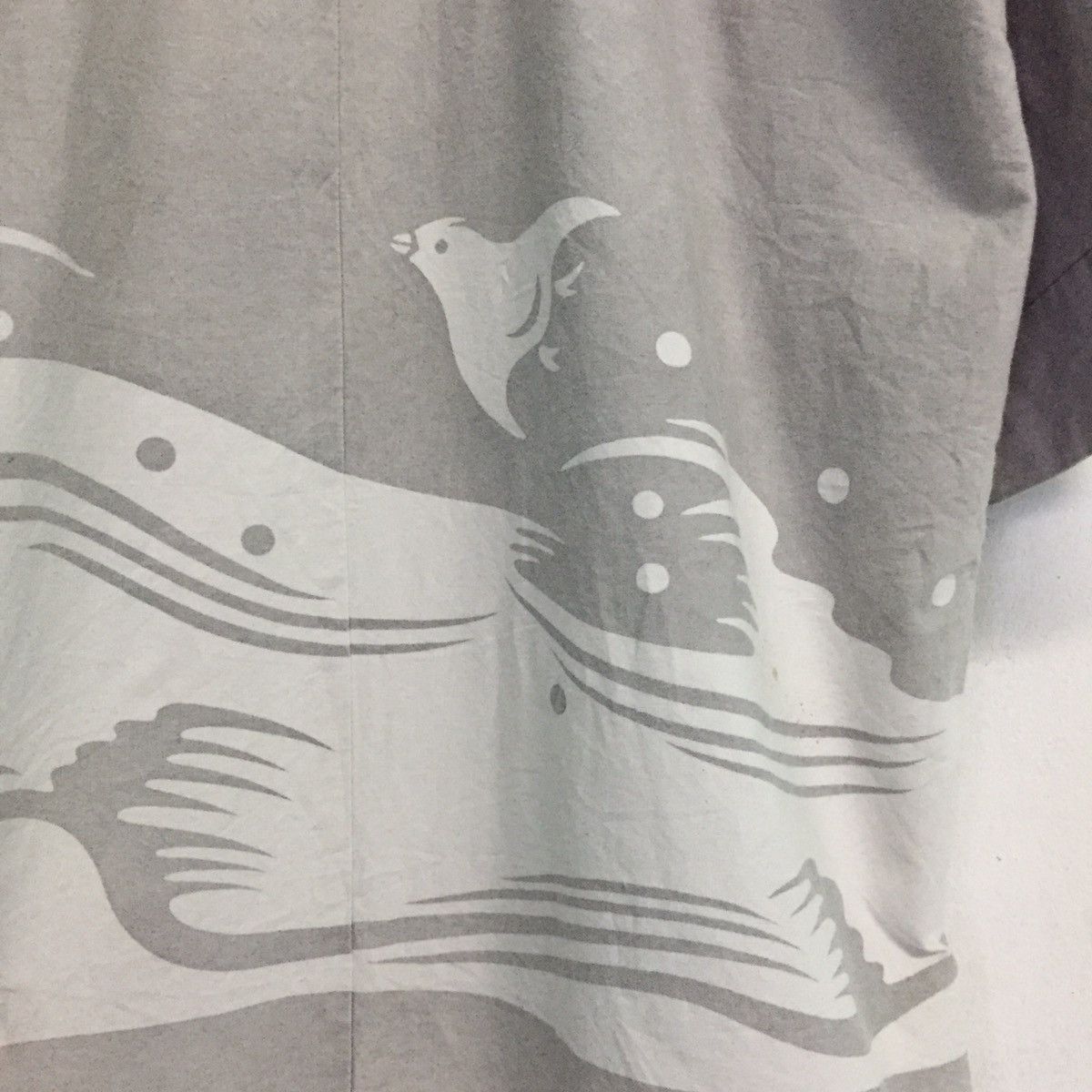 Japanese Brand Art Bird On The Wave Big Wording Japanese Kimono Size US XL / EU 56 / 4 - 9 Thumbnail