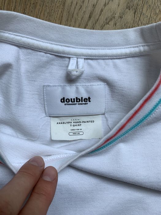 Doublet Anaglyph hand-painted t-shirt | Grailed