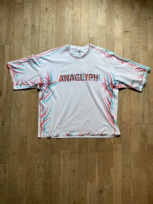 Doublet Anaglyph hand-painted t-shirt | Grailed