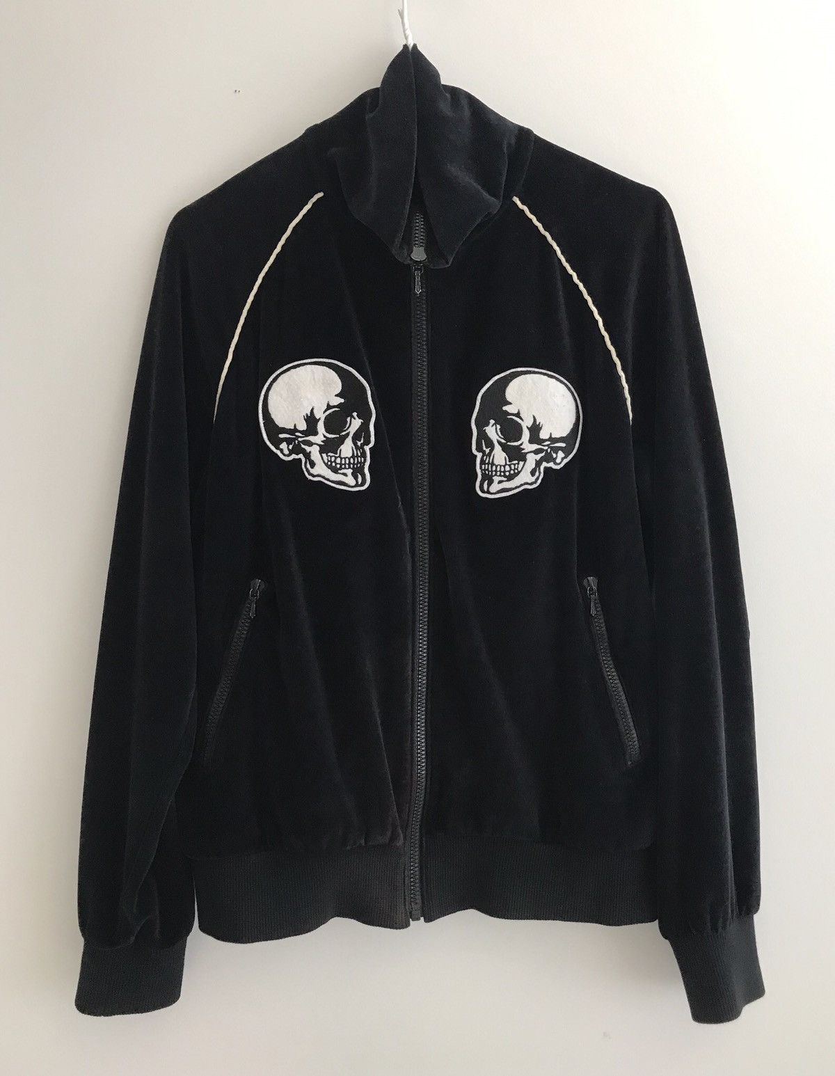 Number (N)ine *Steal* Number nine Double skull velour track jacket ...