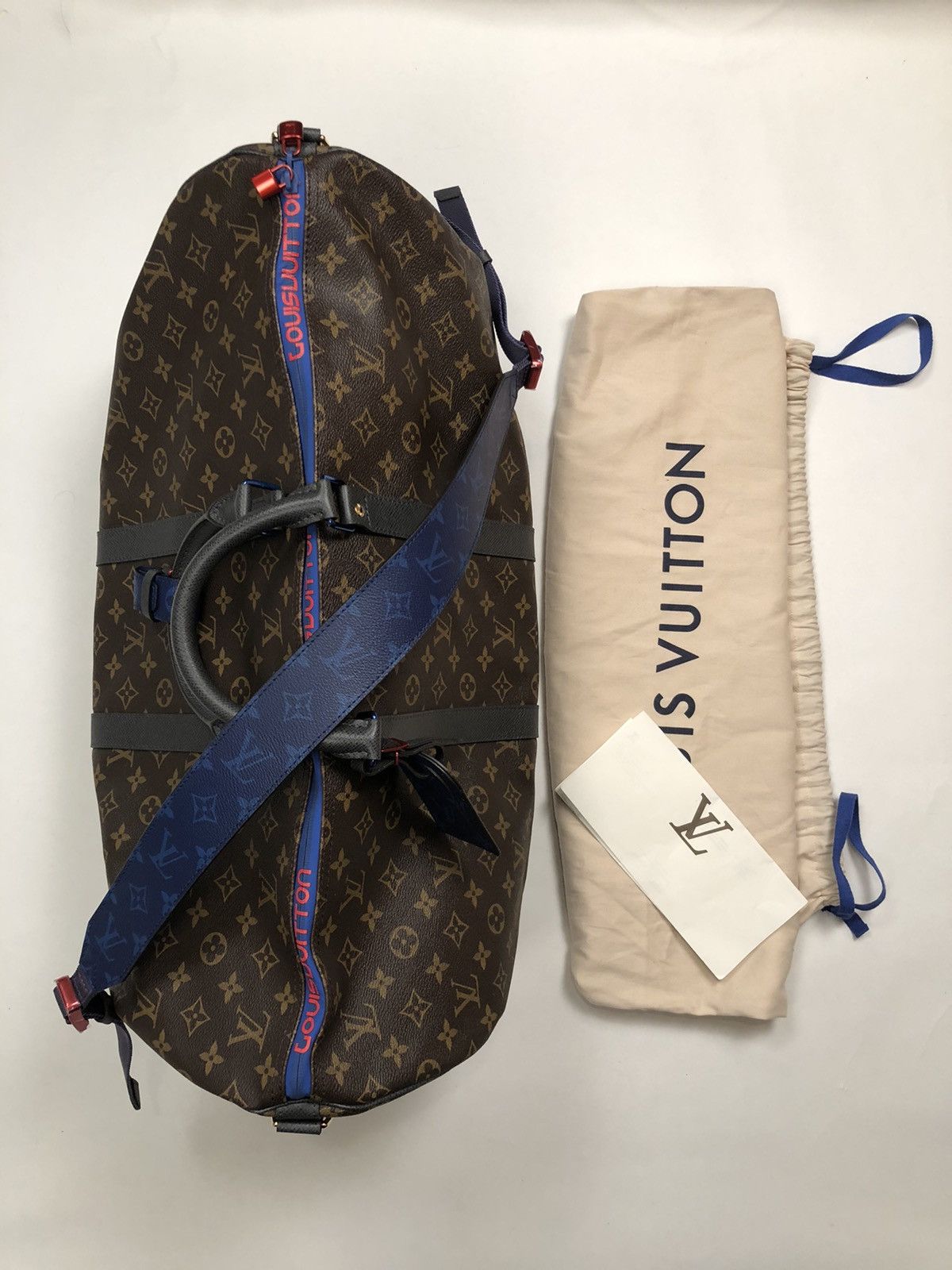 SS18 Pacific Blue Keepall Bandouliere 55 New Kim Jones