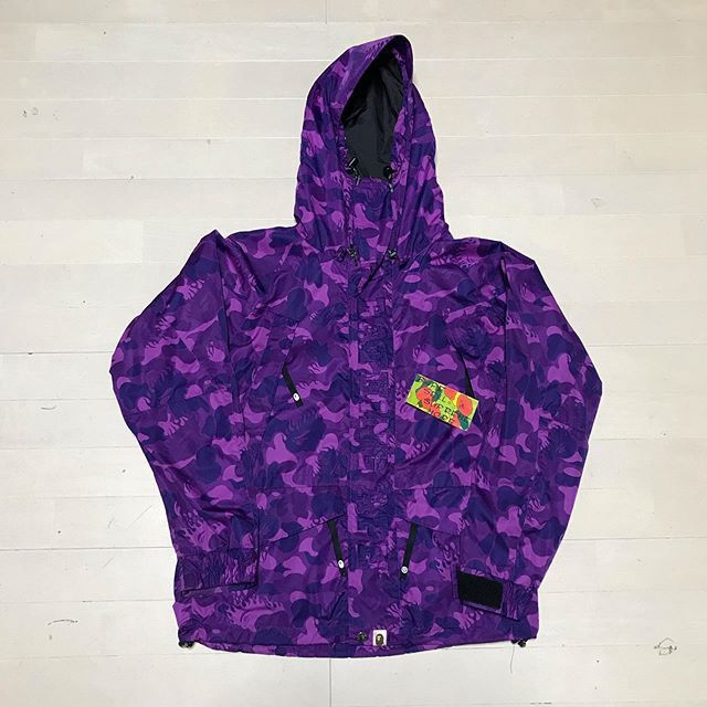 BAPE fire purple camo Snowboard jacket