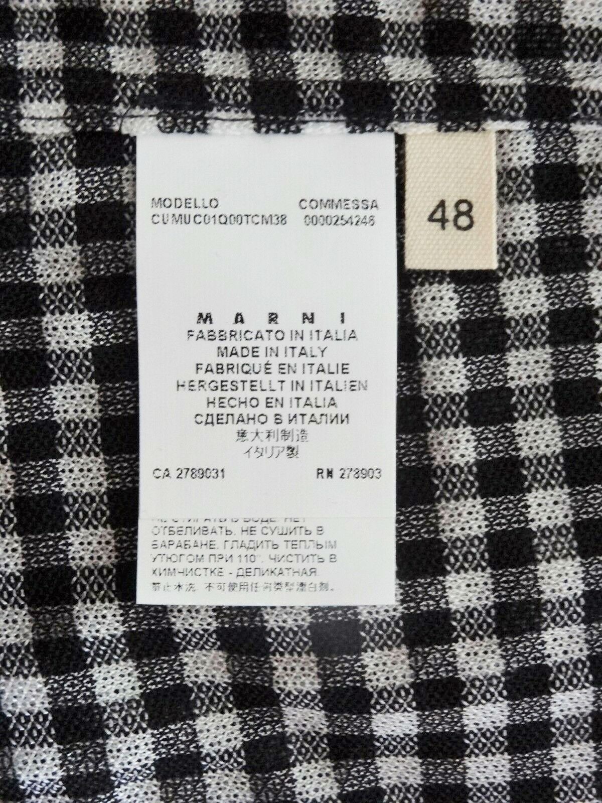 Marni Black Tartan Check Gauze Shirt IT48 Size US M / EU 48-50 / 2 - 6 Thumbnail