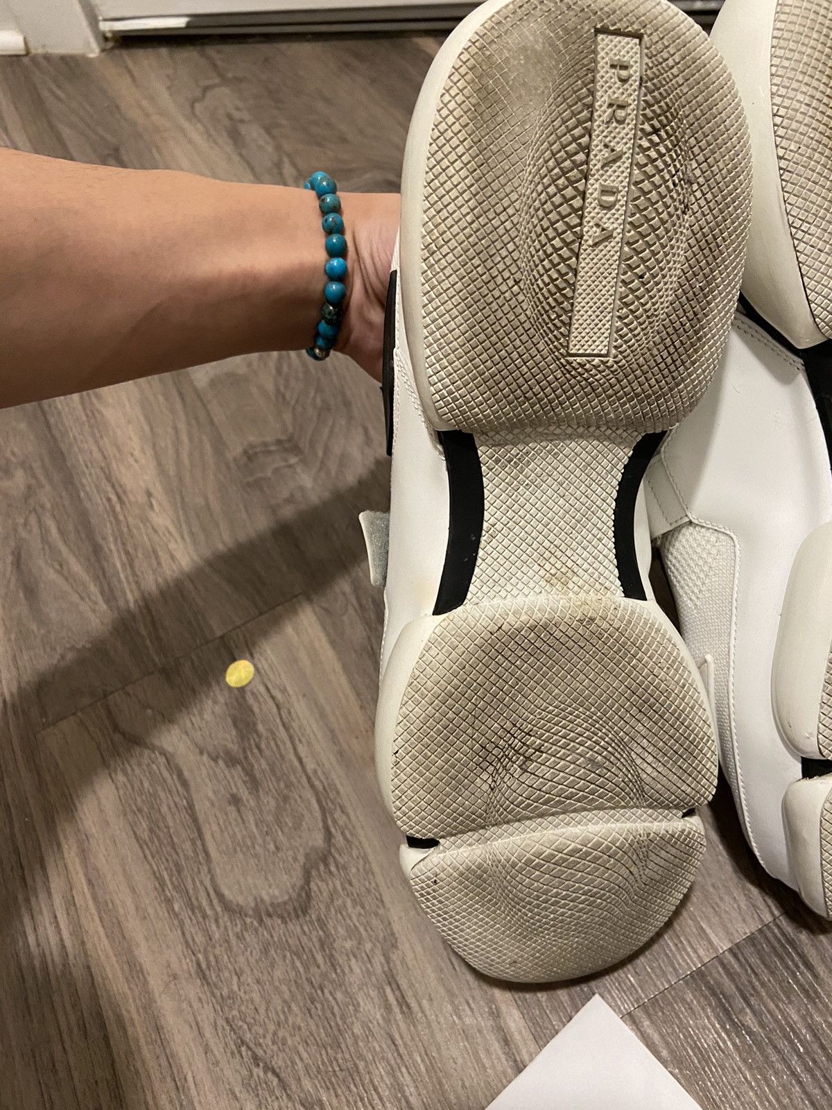 Prada Prada white sneaker Size US 10.5 / EU 43-44 - 3 Thumbnail