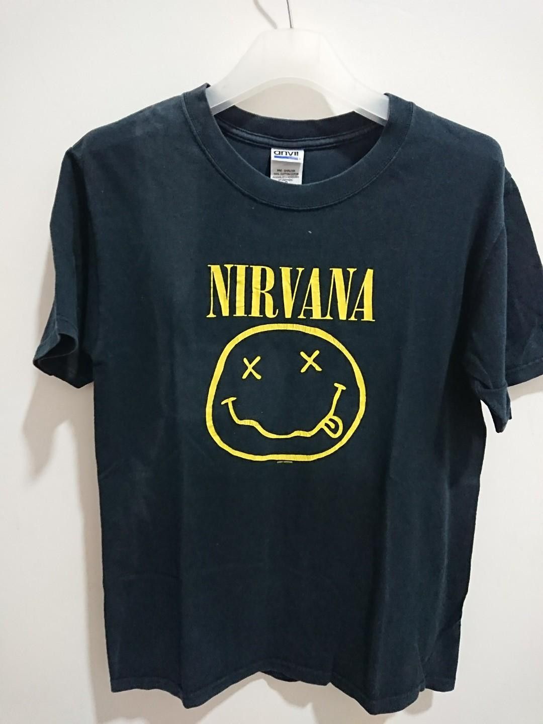 ANVIL NIRVANA SMILE スマイル Tシャツ ブラック XL Amazon.com: Nirvana Smile Face Logo T-Shirt - Black (Medium