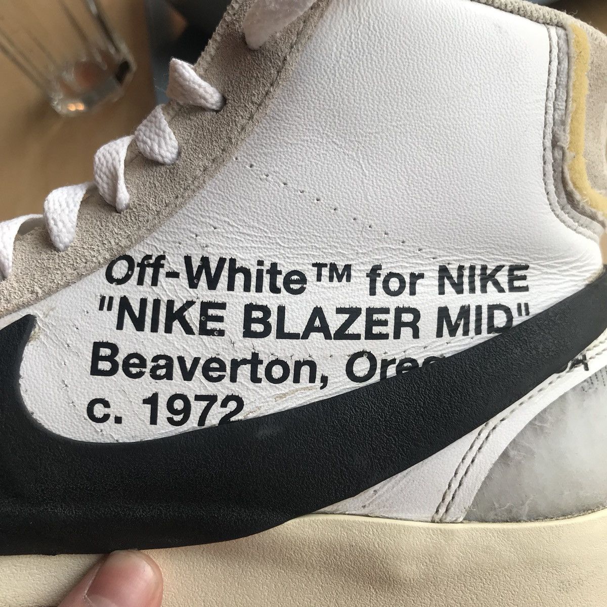 Nike × Off-White The Ten Blazer Mid by Virgil Abloh Ghost Size US 9.5 / EU 42-43 - 8 Thumbnail