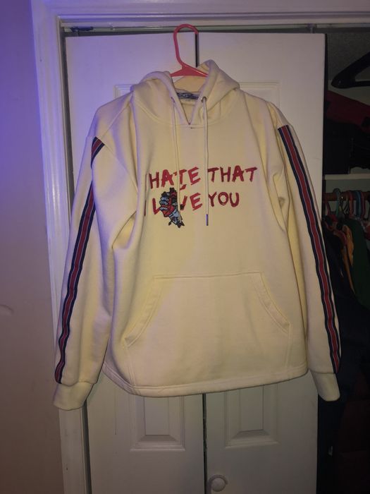 I hate that deals i love you hoodie