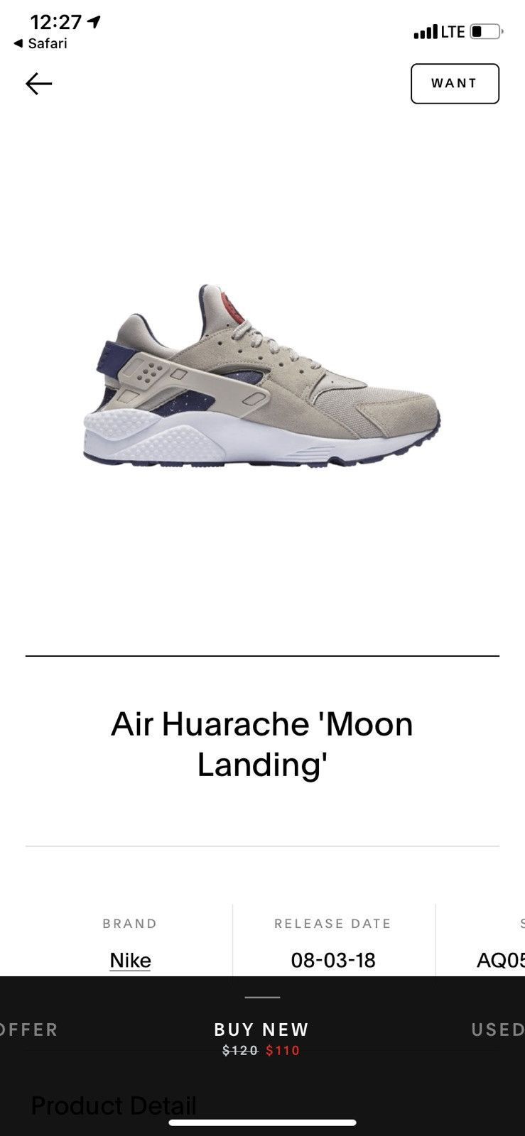 air huarache moon landing