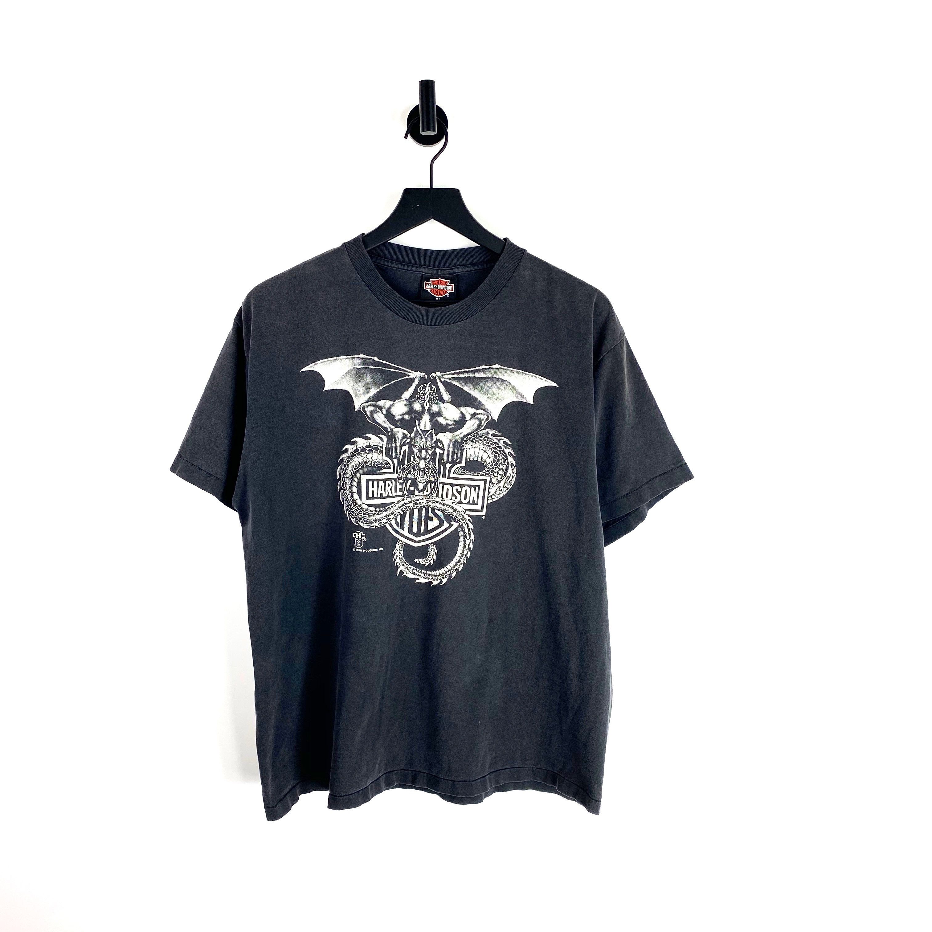 Harley Davidson Vintage 1988 Gargoyle Devil top Dragon Serpent Shirt