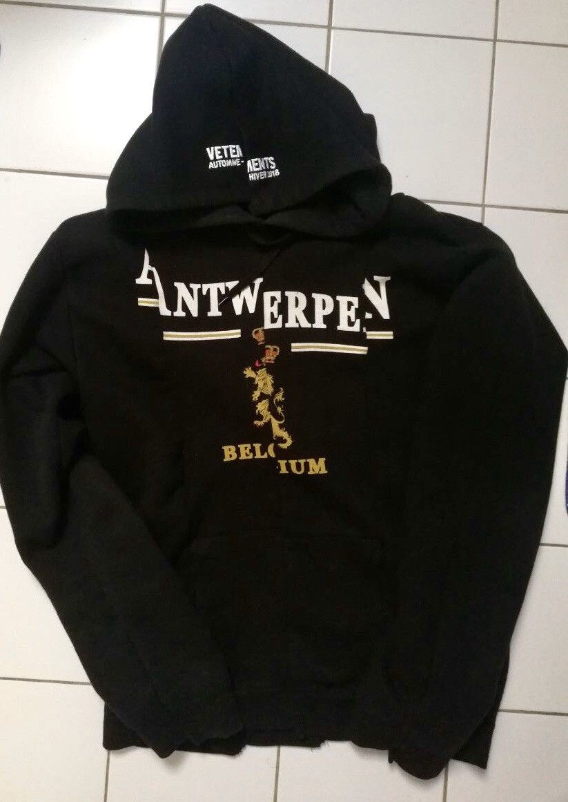 トップス VETEMENTS antwerp hoodie Buy VETEMENTS men grey antwerp deconstructed hoodie for $458