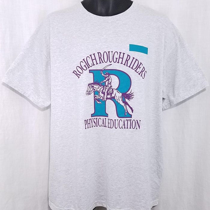 Fruit Of The Loom Rogich Rough Riders T Shirt Vintage 90s Middle School ...
