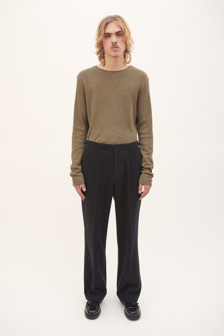 パンツ OUR LEGACY Borrowed Chino Black Melton Borrowed Chino