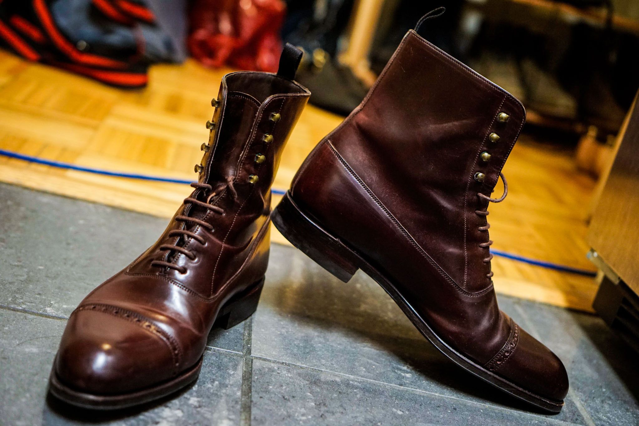 Carmina Carmina Horween Burgundy Cordovan Shell Balmoral Boots 8.5 UK Grailed