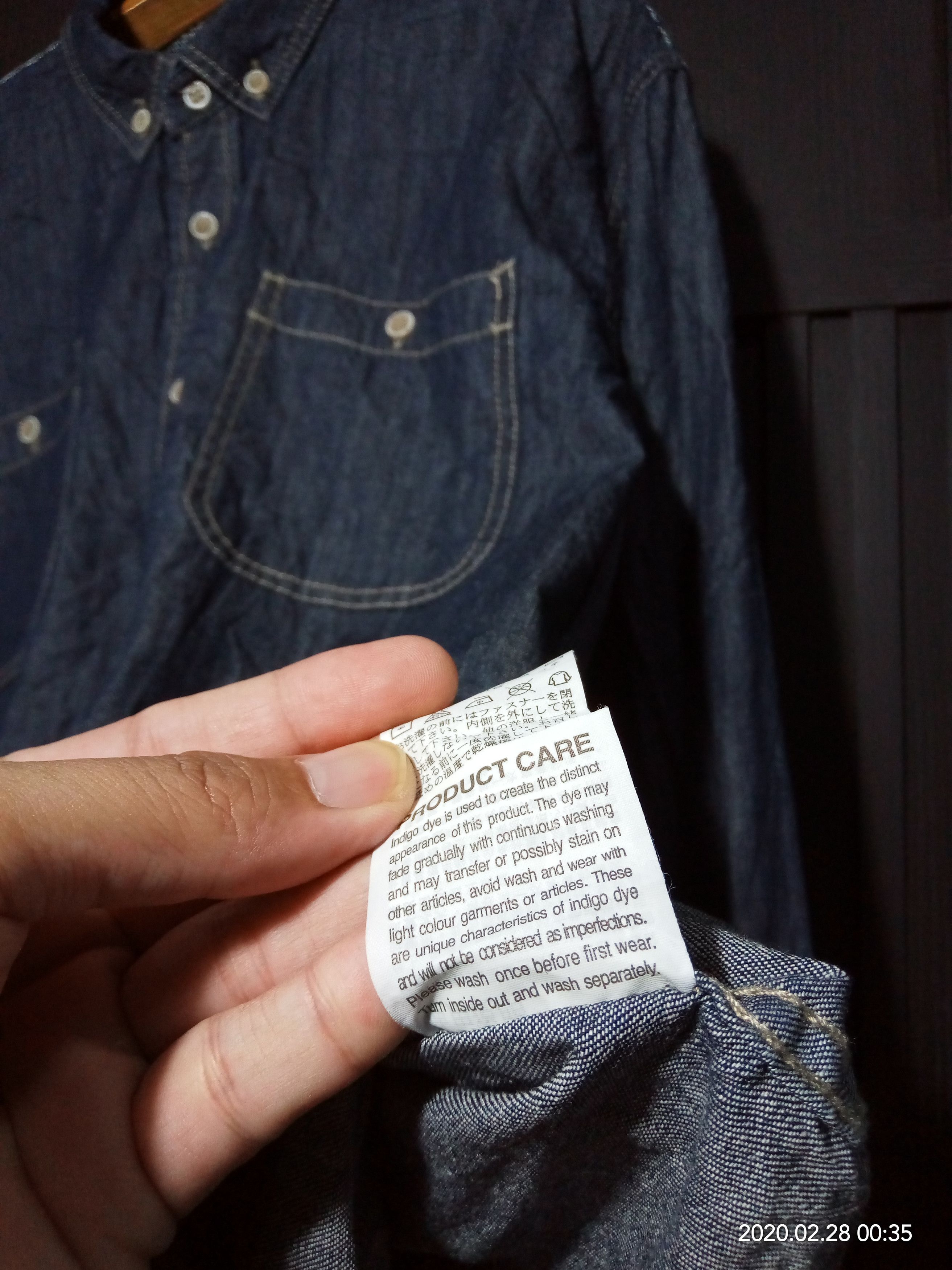 Denime Vintage Chambray Giordano Denim n oshkosh flannel fabric Size US XL / EU 56 / 4 - 9 Thumbnail