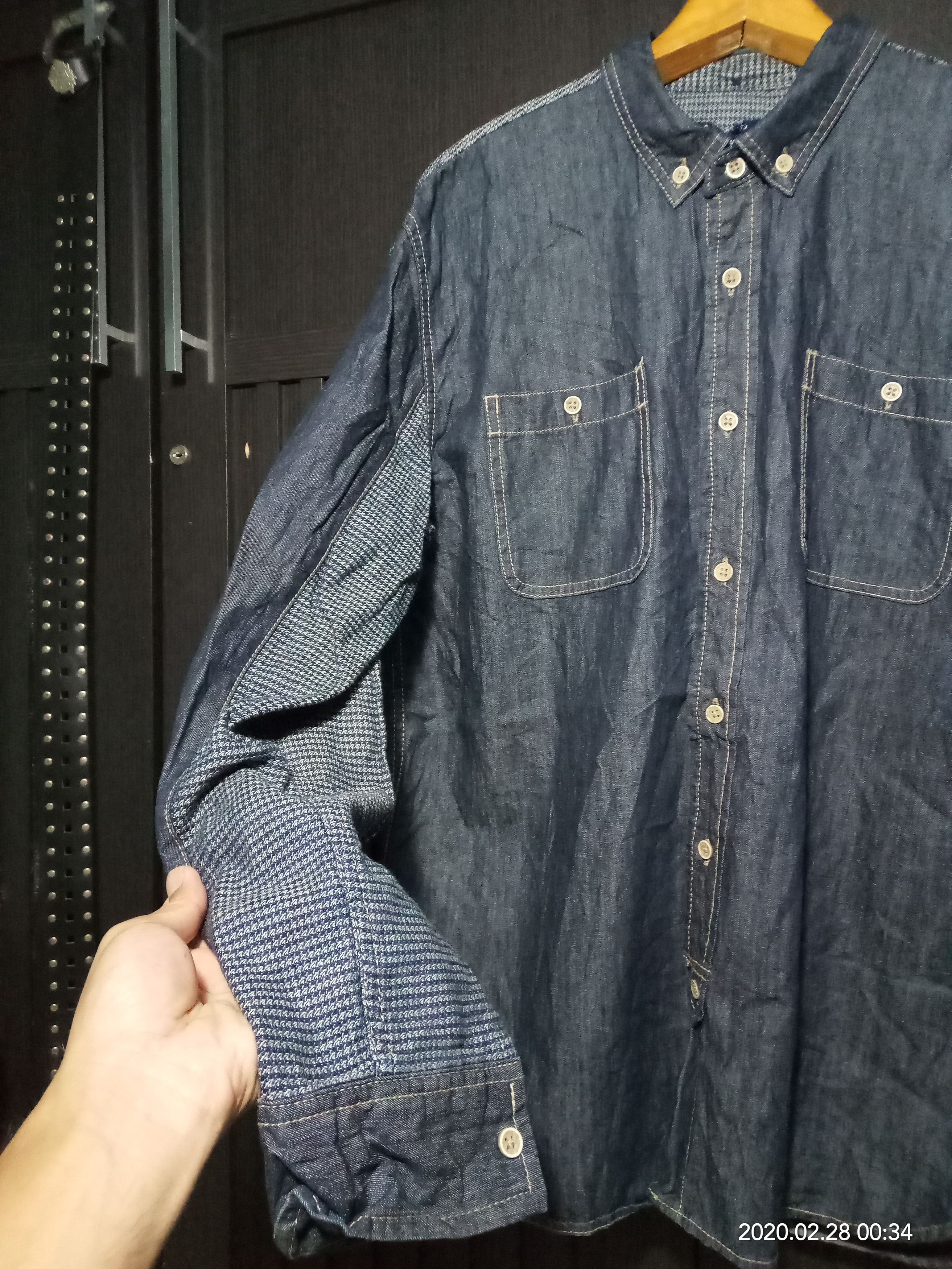 Denime Vintage Chambray Giordano Denim n oshkosh flannel fabric Size US XL / EU 56 / 4 - 7 Thumbnail
