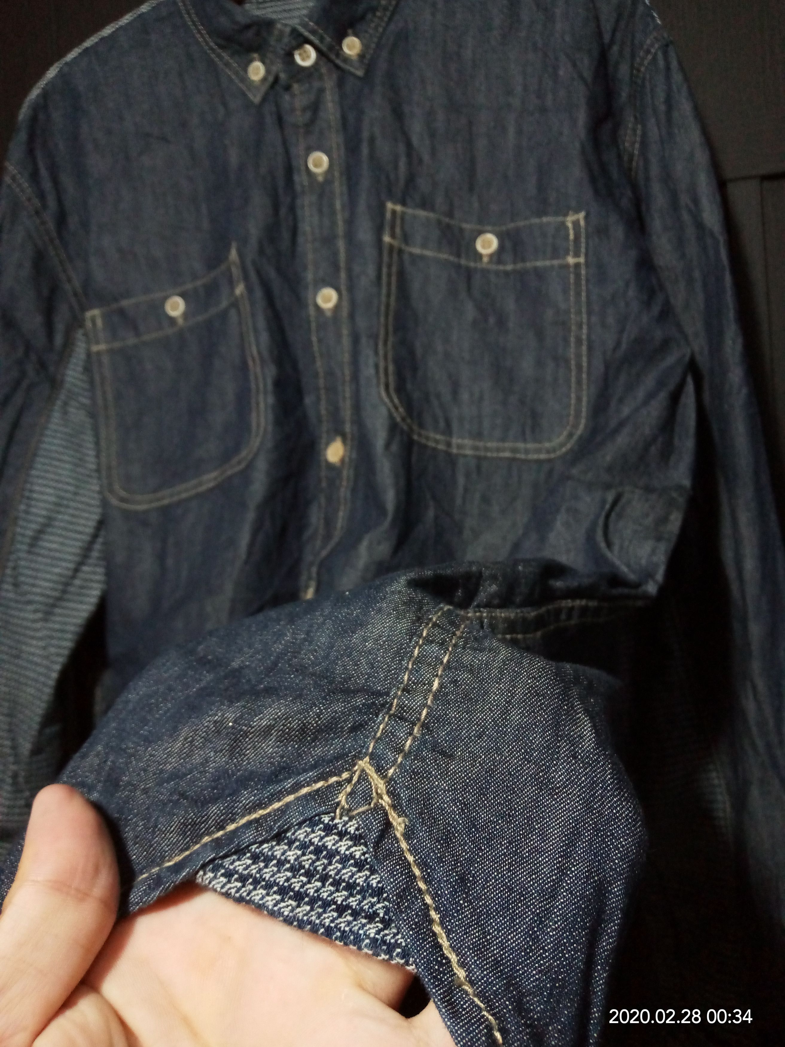 Denime Vintage Chambray Giordano Denim n oshkosh flannel fabric Size US XL / EU 56 / 4 - 11 Thumbnail